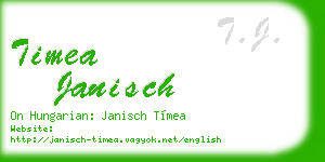 timea janisch business card